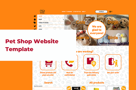 Pet Shop Website Template