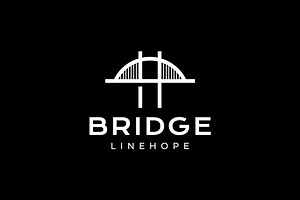 tied arch bridge construction logo, a Branding & Logo Template by devastd