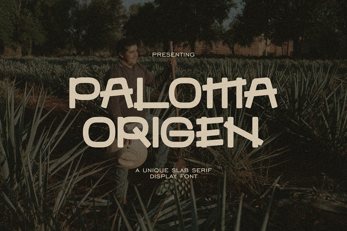 Paloma Origen Handdrawn Vintage Font, a Slab Serif Font by Imoodev (Photo 1 of 6)