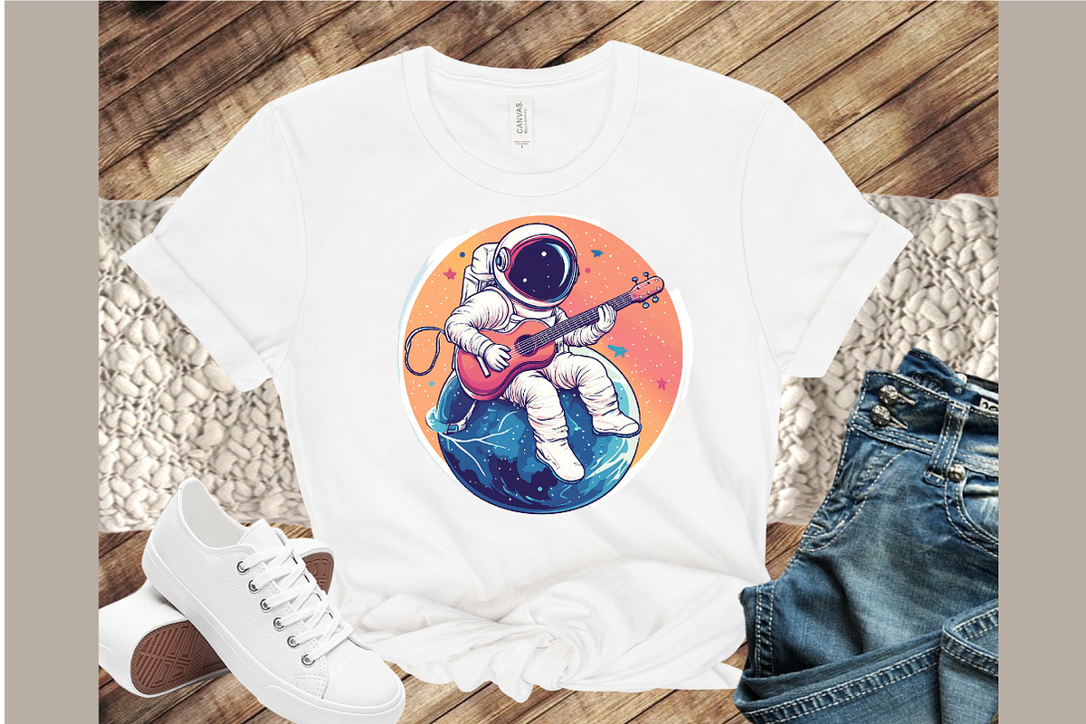 Watercolor Cute Astronaut Clipart, an Illustration by Sublimation Artist (Photo 4 of 6)