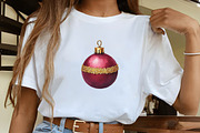 Watercolor Burgundy Christmas Clipar, an Illustration by CrexoraLab (Thumbnail 3 of 5)