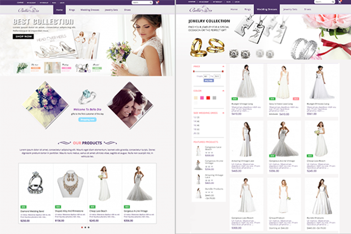Responsive Magento Wedding Theme, a Websites & App Template by Cmsideas (Photo 2 of 3)