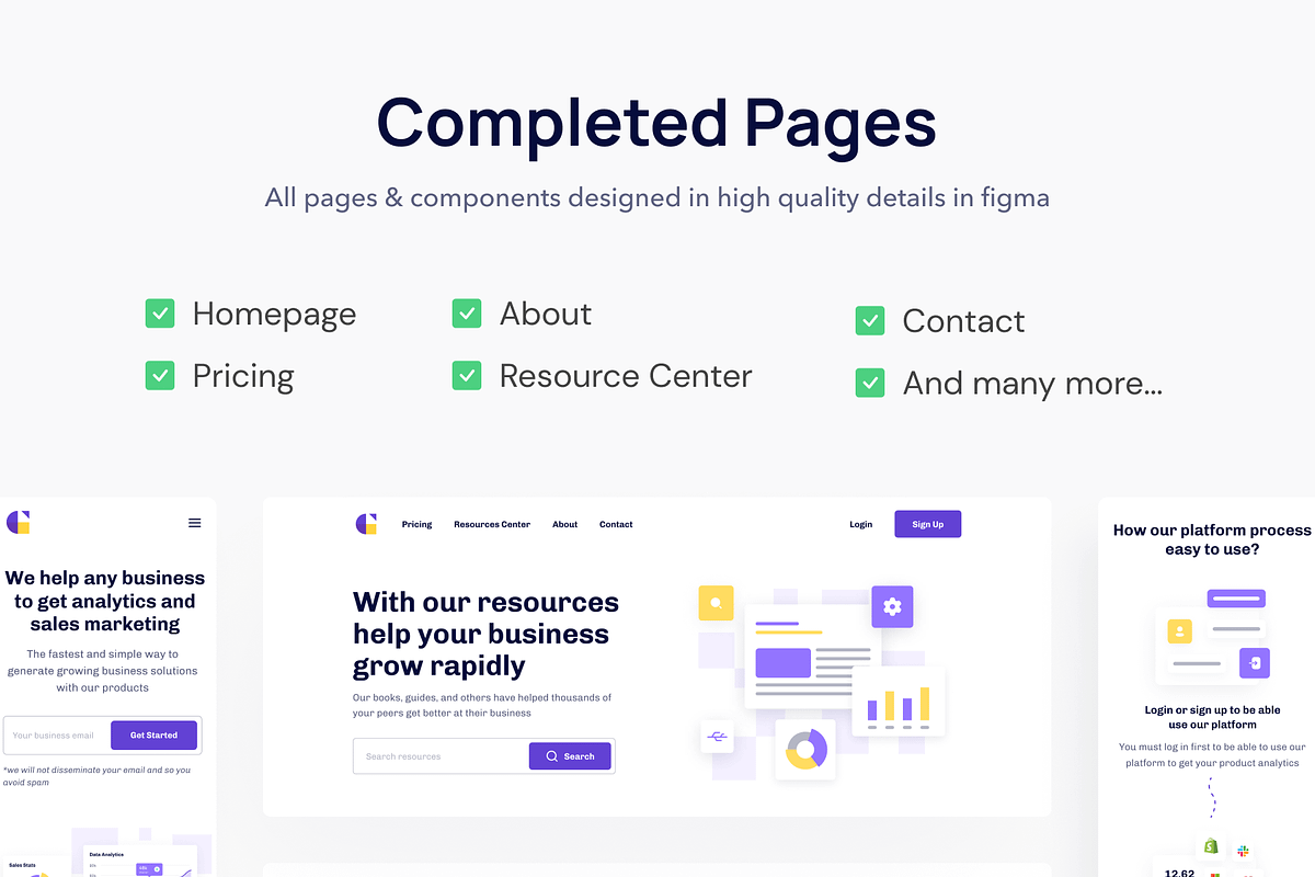 Growthly - SaaS Analytics Web UI Kit, an UI Kit Template by dhuhacreative (Photo 8 of 8)