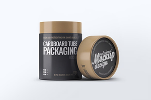 Cardboard Tube Packaging Mock-Up