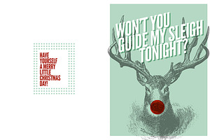 Rudolf Christmas Card, a Card Template by Yes! Creative