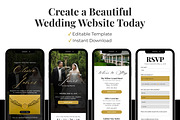 Black Gold Wedding Website Template, a Landing Page Template by Everyday Perfection (Thumbnail 10 of 10)