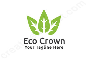 Eco Crown Logo Template