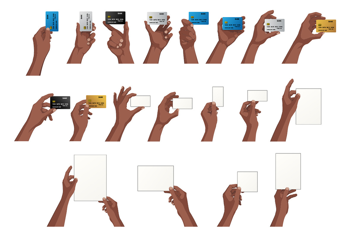 Hands with Cards and Paper, a Finance Illustration by MaximGertsen (Photo 2 of 5)