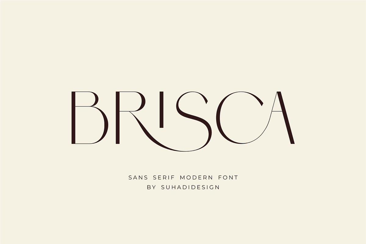 Brisca - Sans Serif Modern Font, a Sans Serif Font by suhadidesign (Photo 1 of 13)