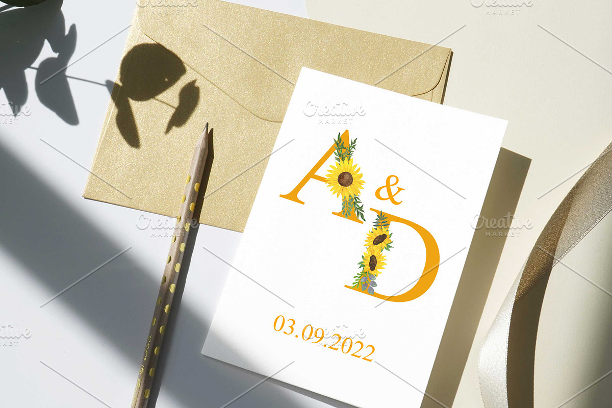Sunflowers Watercolor Collection, an Illustration by Contes_de_fée (Photo 20 of 21)