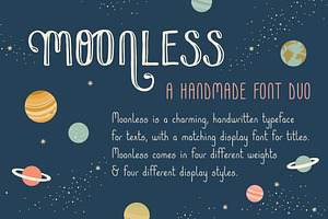 Moonless Handmade Font Duo