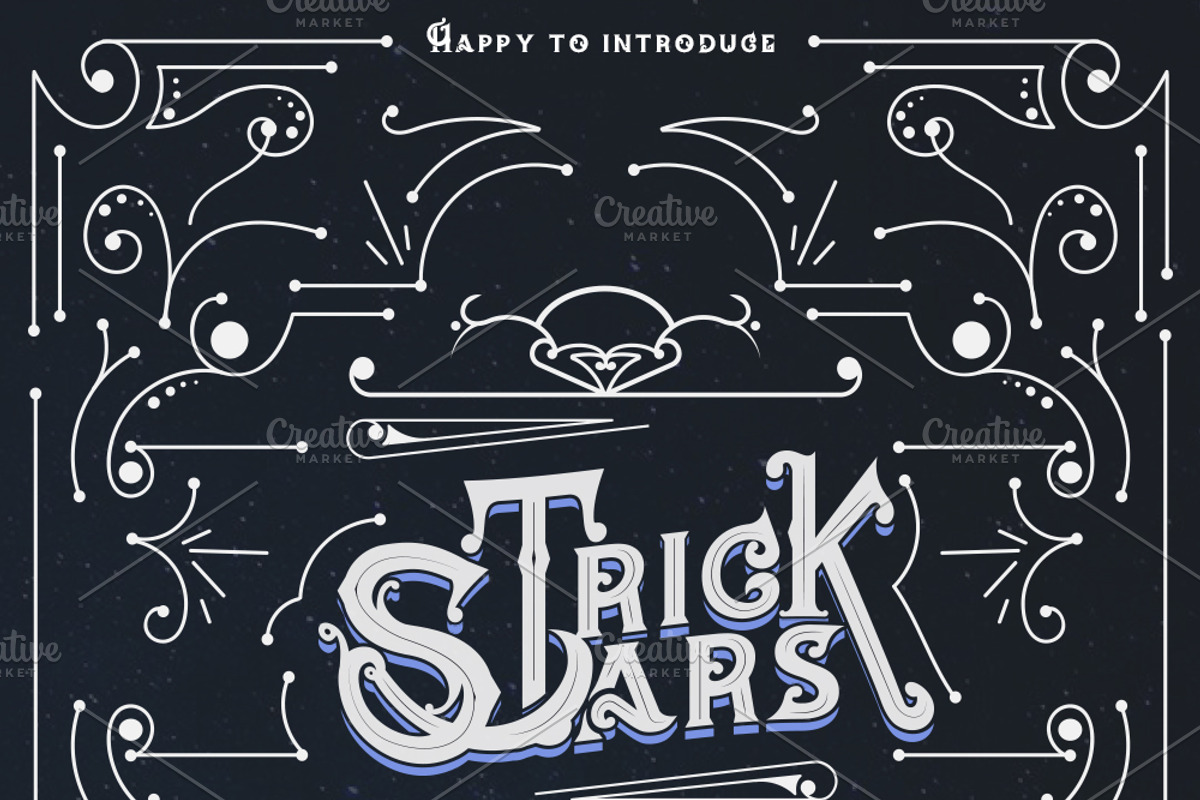 TrickStars Font + Extra Ornaments, a Font by PompoCo (Photo 2 of 7)