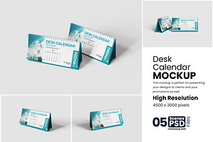 Desk Calendar Mockup, a Product Mockup by bimockup