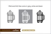 Minimal coffee icons, an Outline Icon by Picture Window (Thumbnail 3 of 5)