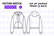 Zip Up Hoodie, an Apparel Mockup by Doroty Dafne Designs (Thumbnail 2 of 7)