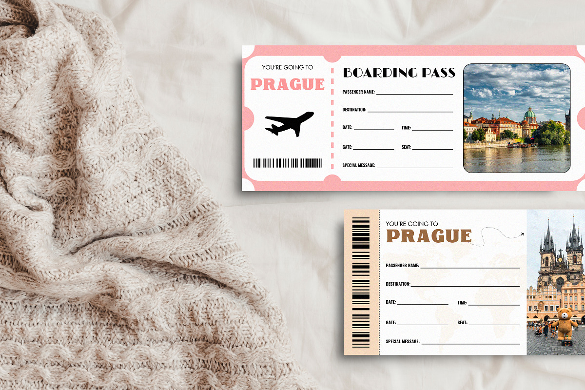 Prague Trip Surprise Gift Ticket, a Design Template by Snapybiz (Photo 10 of 10)