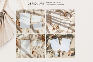 Card Mockup Bundle, Summer Mockups