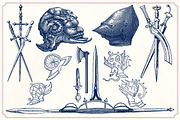 Vintage sword and armor illustration, a Technology Illustration by Mr Vintage (Thumbnail 7 of 13)