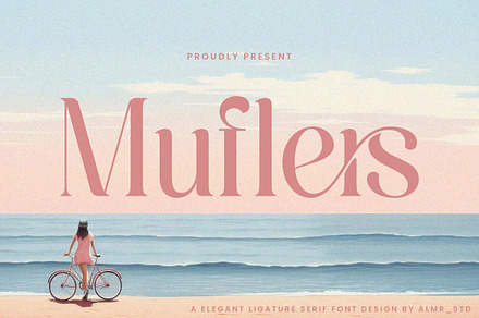 Muflers - Ligature serif font, a Serif Font by Almeera Std