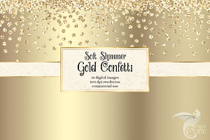 Soft Shimmer Gold Confetti Textures