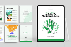 Mental Health Awareness EBook Layout, an UI Kit Template by ContestDesign
