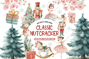 Classic Nutcracker Ballet Clipart, an Illustration by TatiMockup