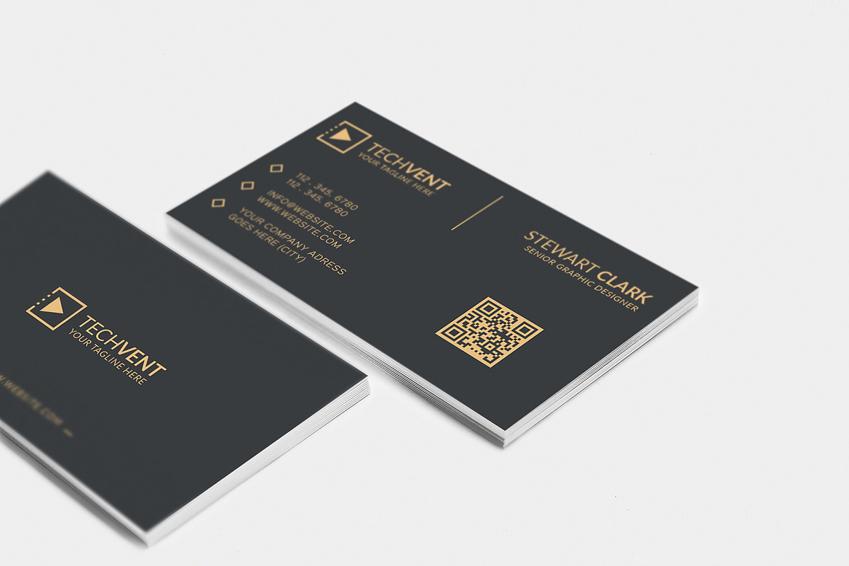 Gold Minimal Business Card, a Business Card Template by Shahjhan (Photo 3 of 3)