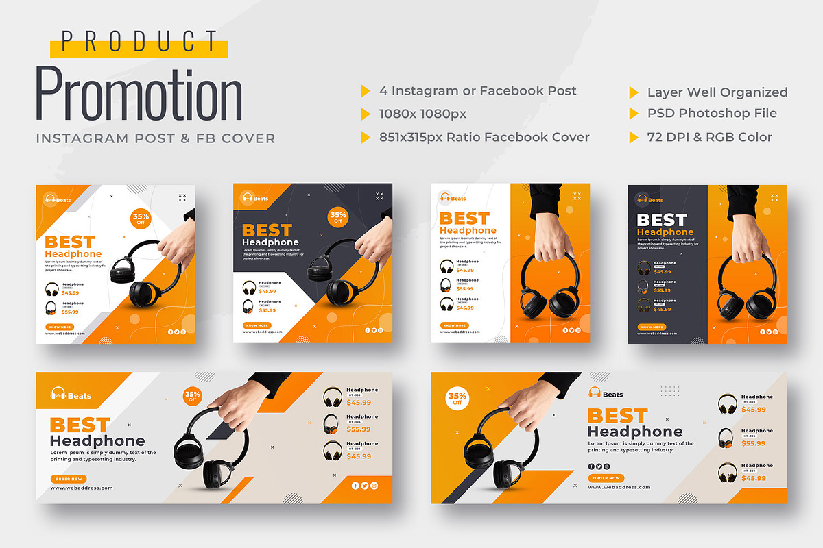 Sale Instagram Post | Facebook Cover, a Social Media Template by Uiparvin (Photo 1 of 5)