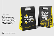 Takeaway Paper Bag Mockup, a Packaging Mockup by graphicsauce (Thumbnail 1 of 4)