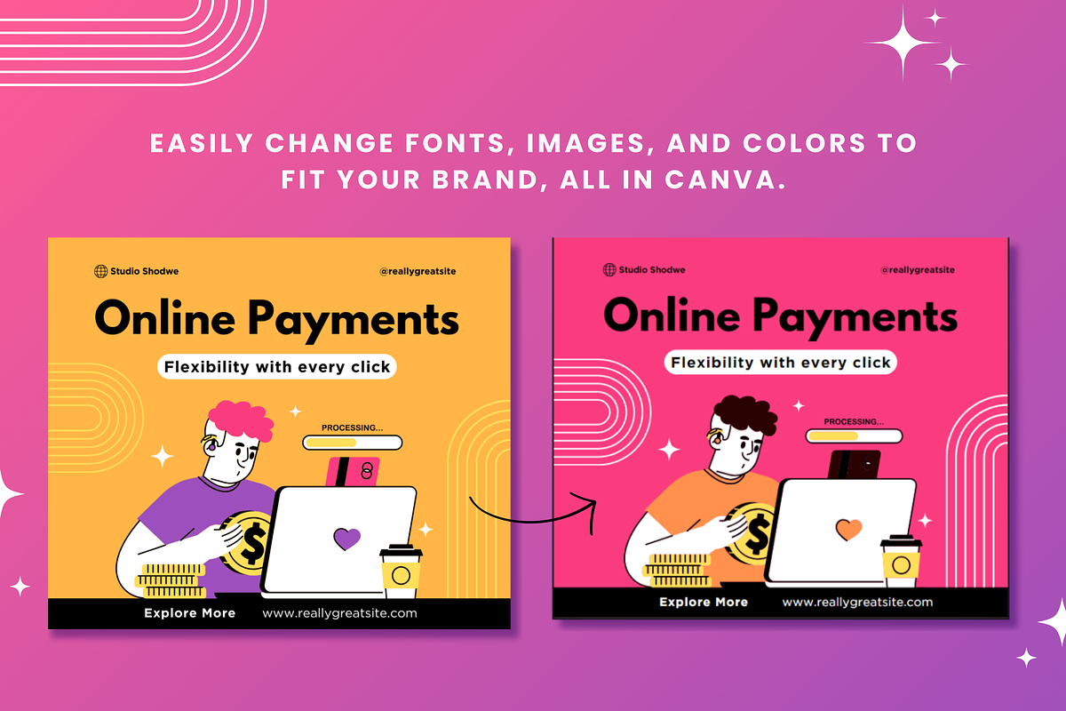 Online Payments Canva Template, a Design Template by TemplateCastleStore (Photo 6 of 9)