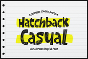 Hatchback Casual Hand Drawn Playful, a Handwritten Font by gracetype_studio (Thumbnail 1 of 12)