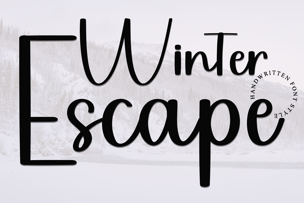 Winter Escape, a Handwritten Font by FreshTypeINK (Photo 1 of 8)