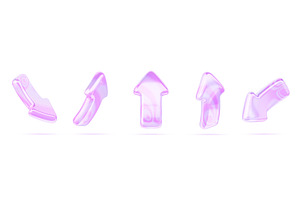 Glass holographic y2k arrow cursor, a Technology Illustration by Marozhkastudio