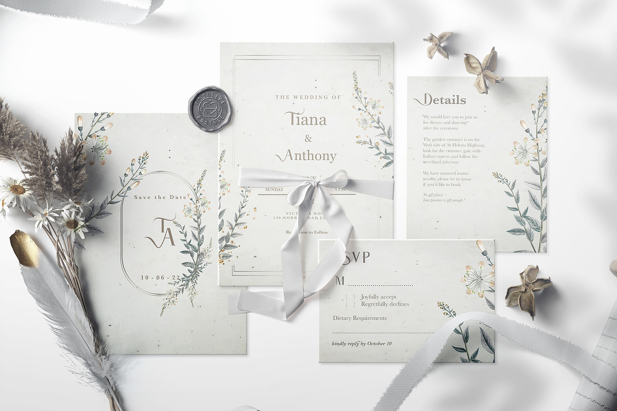 Tiana & Anthony (Vintage), an Invitation Template by EvitePapery (Photo 1 of 5)
