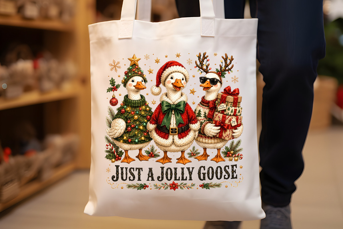 Just a Jolly Goose,Christmas Goose, a Seasonal Illustration by Sublimation Artist (Photo 8 of 9)