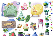 Hygge cozy elements, a Decorative Illustration by fiolika (Thumbnail 2 of 6)