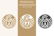 WG GW Wedding Monogram Logo, a Branding & Logo Template by LogoAV (Thumbnail 3 of 6)