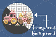Crochet Easter Tractor PNG, an Illustration by Canvas Craft (Thumbnail 2 of 6)