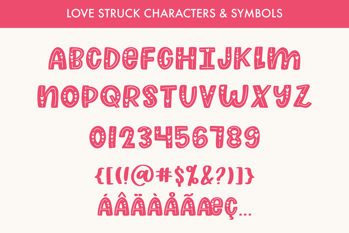 Love Struck, Valentine's Font, a Symbol Font by Jordyn Alison Designs (Photo 7 of 8)