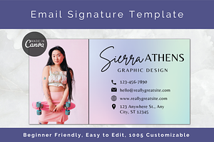 Pastel Gradient Email Signature