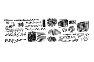 Set of hand drawn scribble symbols, an Object Illustration by Nenahliadava Design