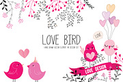 LOVE BIRD Valentine collection, a Decorative Illustration by MooBeer (Thumbnail 1 of 8)