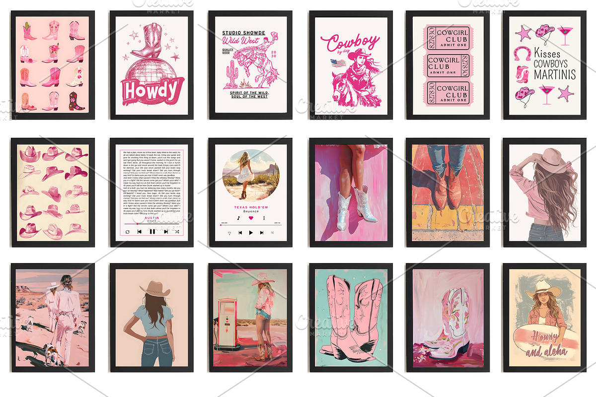 Cowgirl wall prints, Western Posters, a Background Photo by Chipshpow Graphics (Photo 5 of 10)