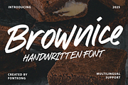 Brownice – Handwritten Font, a Handwritten Font by overlaytemplates (Thumbnail 1 of 5)