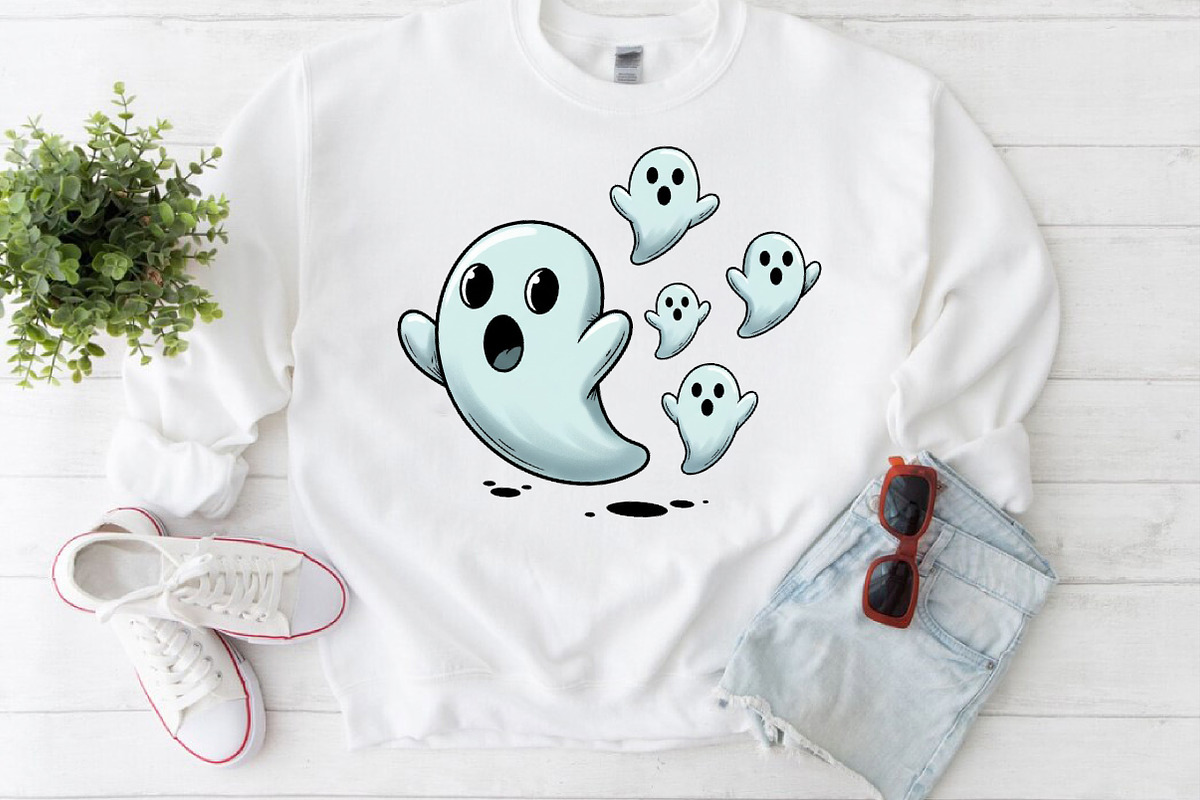 Cute Ghost PNG, an Illustration by Craft Nest (Photo 5 of 6)