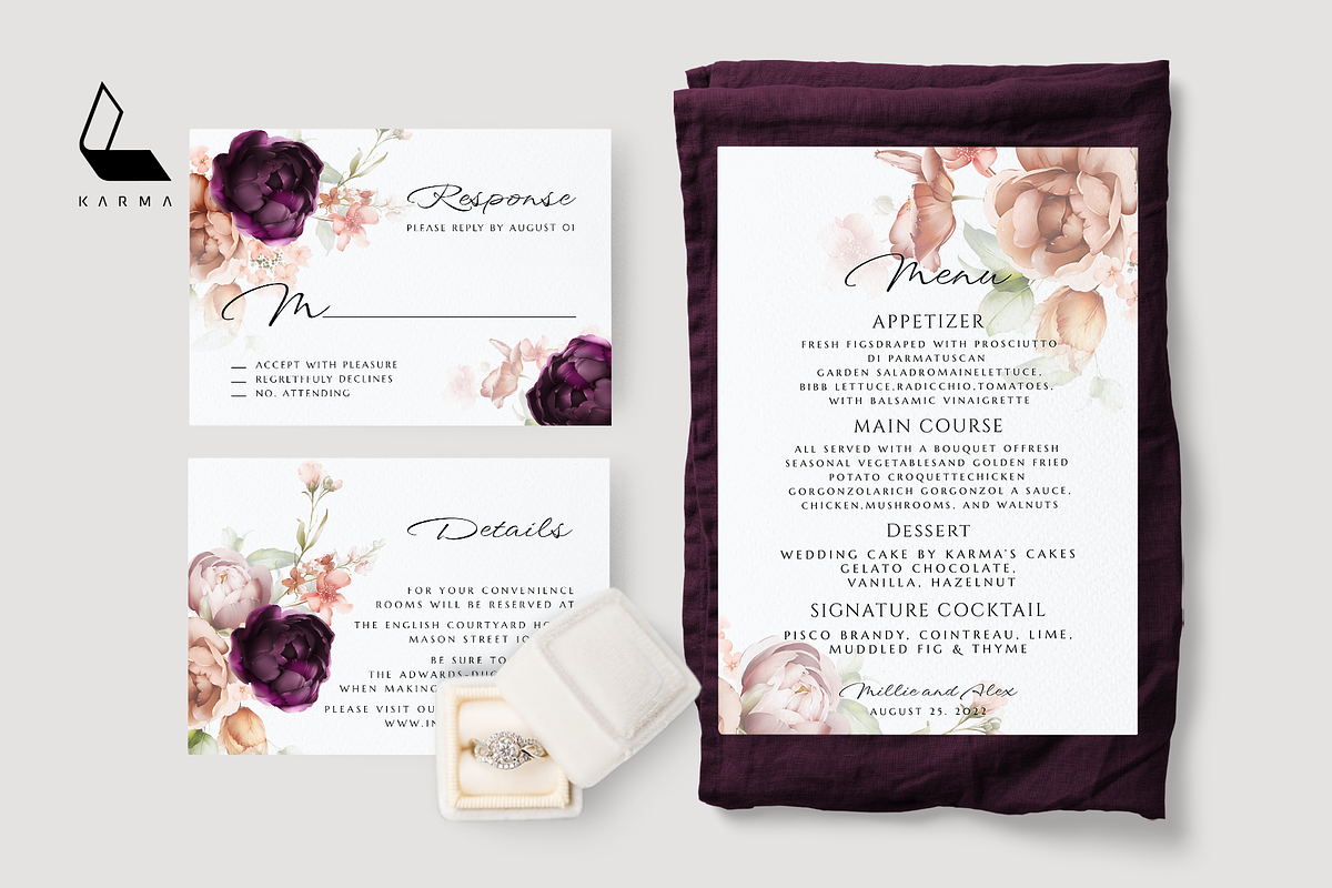 Eva Wedding Set | PSD Templates preview 5
