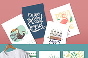 Tropical set of flamingo. Vector, an Illustration by Fay_Francevna (Thumbnail 5 of 6)