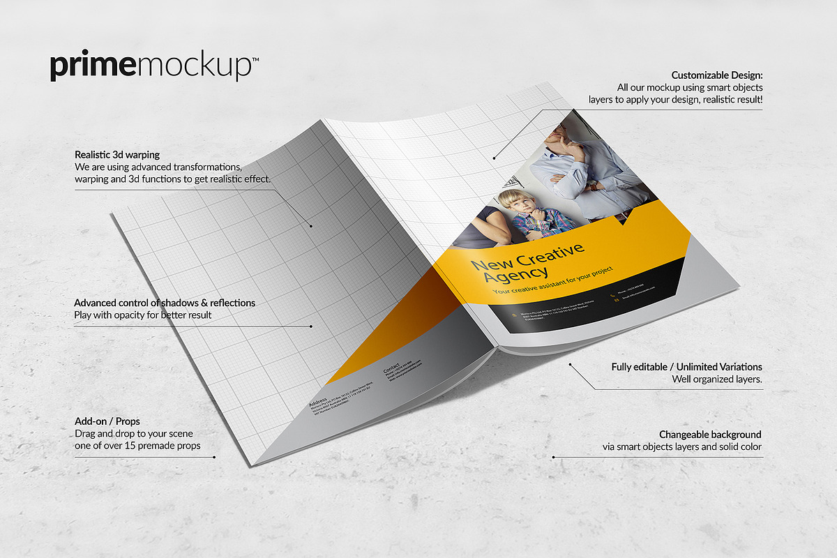 A4 Portrait Brochure Magazine Mockup, a Books & Magazine Mockup by PrimeMockup (Photo 5 of 10)