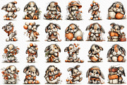 Whimsical Funny Easter Bunny Clipart, an Illustration by Craft Nest (Thumbnail 6 of 12)
