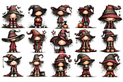 Whimsical Halloween Witch PNG, a Seasonal Illustration by Nicolle's Colorful Art (Thumbnail 4 of 5)
